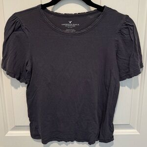 American Eagle Grey Crop Top Size XS